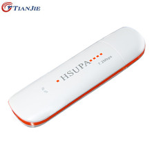 Tianjie mini modem usb 3g dongle, alta velocidade 7.2mbps hsupa desbloqueado universal para rede com entrada simcard wcdma 2024 - compre barato