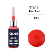 CHUSE-tinta de maquillaje permanente, delineador de ojos, juego de tinta de tatuaje, pigmento de Microblading de cejas profesional, 12ML, 0,4 oz, rojo auténtico T301 2024 - compra barato