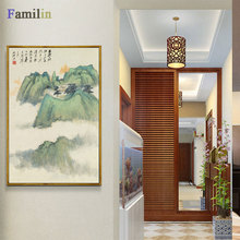 Pintura de tela com tinta de paisagem tradicional chinesa, posteres, impressão, arte moderna de parede, imagens para sala de estar, quarto, corredores, estúdio 2024 - compre barato