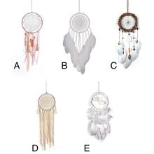 Indian Vintage Rattan Feather Ornaments Weaving Dream Catcher Lace Fringed Bohemian Style Dream Catcher Wall Hanging Room Decor 2024 - buy cheap
