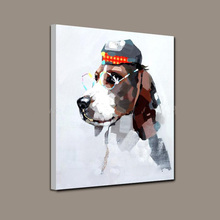 Modern Art Wholesale Good Quality Animal Oil Painting Abstract Dog Wall Pictures Home Decor On Canvas Best Artwork 2024 - buy cheap