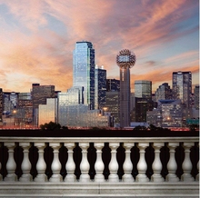 Dallas city skyline column sunset backdrops High quality Computer print scenic photo studio background 2024 - buy cheap