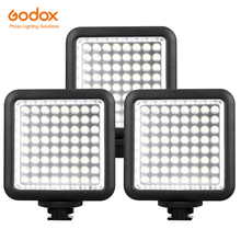 3 pçs godox led 64 luzes da câmera da foto lâmpada de vídeo led64 luzes para nikon canon sony câmera digital filmadora dv 2024 - compre barato