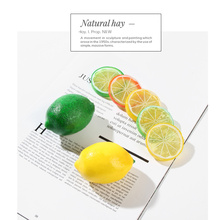 Rodajas de limón artificiales, modelo de fruta para decoración artesanal, fiesta en casa, boda, estudio fotográfico, accesorios de fondo de fotografía 2024 - compra barato