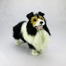 Simulation dog polyethylene&furs dog model funny gift about 19cmx13cmx17cm 2024 - buy cheap