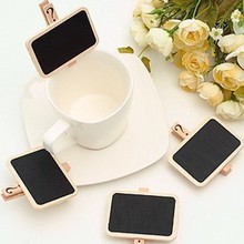 24 pcs/lot Mini Cute Kawaii Wooden Blackboard Chalkboards Clips Holder for Paper Decoration Photo Album Free Shipping 2024 - buy cheap