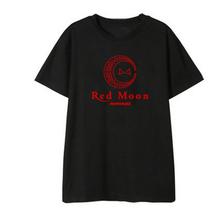 Kpop футболка с круглым вырезом и принтом Красной Луны, летняя свободная футболка унисекс с короткими рукавами, 10 цветов 2024 - купить недорого