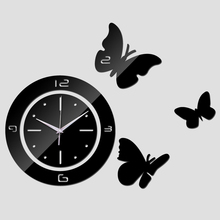 Reloj de pared con espejo 3d para decoración del hogar, pegatina de sala de estar acrílico para reloj digital de cuarzo, bricolaje moderno, nuevo 2024 - compra barato