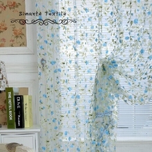 NAPEARL Free shipping  printed floral design custom made rustic sheer curtains for bedroom window 2024 - buy cheap
