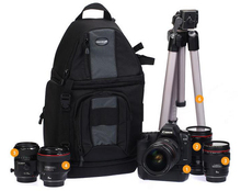 Быстрый доступ SlingShot 202 AW DSLR камера фото сумка штатив рюкзак для Canon Nikon Sony Gopro + водонепроницаемый дождевик 2024 - купить недорого