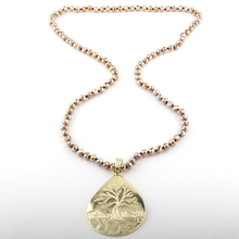 Женское Ожерелье MOODPC, модное ожерелье с подвеской в виде подвески из стекла и металла 2024 - купить недорого