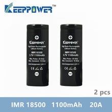 Keeppower-bateria imr 18500 mah, 20a max., bateria original de alta dreno, com 2 peças, 1100 v. 2024 - compre barato