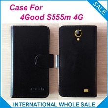 ¡Caliente! Funda 2016 4Good S555m 4G, 6 colores cubierta exclusiva de cuero de alta calidad para 4Good S555m número de seguimiento 4G 2024 - compra barato