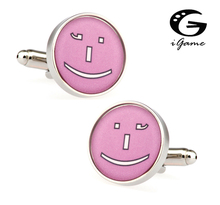 IGame-gemelos de Metal de Color rosa, diseño de la cara con sonrisa, Material de cobre, gran oferta, envío gratis 2024 - compra barato