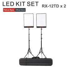 Falcon Eyes 50W para Video dslr estudio fotografía bi-color lámpara LED de fotografía impermeable portátil continuo RX-12TD Kit Set 2024 - compra barato