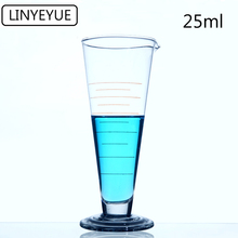 LINYEYUE 25mL Graduate Conical Glass Measuring Cup Measuring Glass Triangle Beaker Laboratory Cylinder Chemistry Equipment 2024 - buy cheap