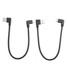 USB 3,0 тип A к USB3.1 Тип C левый/правый угол 90 градусов папа к мужчине Кабель-адаптер удлинитель для смартфонов планшетный ПК 2024 - купить недорого