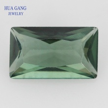152# Green Rectangle Shape Princess Cut Synthetic Spinel Stone For Jewelry Size 2x3mm~8x10mm 2024 - buy cheap