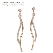 Neoglory Cubic Zirconia Design Long Dangle Drop Earrings For Women Fashion Jewelry 2020 Brand New EA1 Simp-j 2024 - buy cheap
