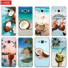 silicone cover phone case for Samsung Galaxy J1 J2 J3 J5 J7 MINI 2016 2015 prime Coconut on the beach 2024 - buy cheap