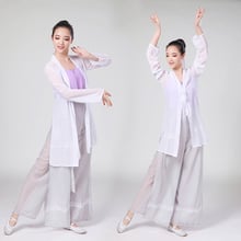 New women's Cai Wei dance rhyme half kettle yarn elegant classical dance costume national dance chiffon training suit TB18106 2024 - buy cheap