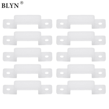 BLYN-Clip de montaje de tira LED, hebilla de silicona suave de 10mm de ancho, soporte de fijación de cinta LED, Conector de Clips para tira LED, 100 Uds. 2024 - compra barato