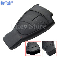 OkeyTech-funda de llave de control remoto para coche, carcasa suave de 2 botones para MB, Mercedes Benz C, E, ML, S, SL, SLK, CLK, AMG, control remoto 2024 - compra barato