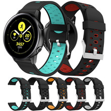 Ремешок силиконовый для смарт-часов Galaxy watch active, спортивный сменный Браслет для Samsung Gear S2, 42 мм 2024 - купить недорого