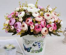 Искусственные Чайные розы, искусственные цветы «сделай сам», свадебное украшение для дома и Рождества, шелковые цветы розы 2024 - купить недорого