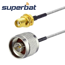 Superbat N-SMA кабель для сборки перегородки RG402 15 см кабель N штекер к гнезду SMA RF коаксиальный кабель 2024 - купить недорого