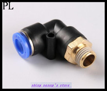 10Pcs/Lot PL6-M6 6mm to M6" Pneumatic Connectors Elbow Fitting BSPT Brand New 2024 - buy cheap