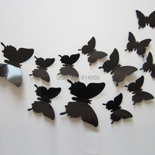 Hot & borboleta 3D adesivos de parede borboletas Docors Art DIY decorações de papel 2024 - compre barato