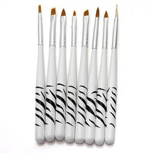8pcs/set Nail Art Brush Set UV Gel Polish Painting Drawing Pen Acrylic Builder Flat Brushes Manicure DIY Design Tools 2024 - buy cheap