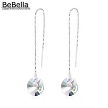 BeBella round shape dangler earrings design for female made with Crystals from Swarovski for women gift 2024 - buy cheap