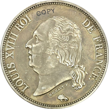 Aliexpress-Francia, Aliexpress, Francia, 1817 L, 5 gratis, Louis XVIII, ROI, borde DE letra, regalo en plata, copia DE monedas 2024 - compra barato