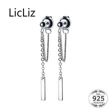 LicLiz-pendientes de gota de cadena para mujer, de Plata de Ley 925, con gotas para los oídos pequeños, de oro, oro rosa y blanco, regalos de joyería LE0532 2024 - compra barato