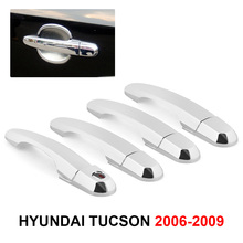 8 pçs/set Para Para Hyundai Tucson 2006 2007 2008 2009 ABS Chrome Guarnição Tampa Maçaneta da porta Do Carro para o Estilo Do Carro acessórios 2024 - compre barato