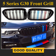 A Pair G30 3 Color Style Kidney ABS Plastic Gloss Black Auto Car-styling Front Racing Grill Grille for BMW G30 G38 2018-UP 2024 - buy cheap