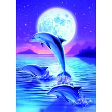 Full Square/Round Drill 5D DIY Diamond Painting "Animal Dolphin" 3D Rhinestone Embroidery Cross Stitch 5D Home Decor 2024 - buy cheap