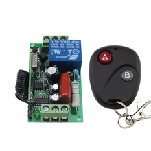 Sistema de controle acesso da porta ac220v 1ch sem fio interruptor remoto 315mhz rf controle remoto interruptor luz receptor + 2 transmissor preto