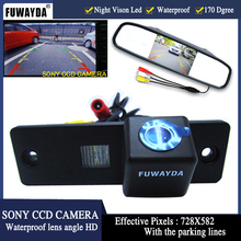 FUWAYDA 4.3'  LCD Auto Car Rear View Mirror Monitor Parking+Car Reverse HD SONY CCD Camera for Toyota 4Runner Land Cruiser Prado 2024 - buy cheap