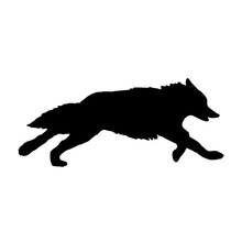 18.5*7.8CM Running Wolf Silhouette Car Styling Decal Cool Creative Vinyl Car Sticker Black/Silver S1-2308 2024 - buy cheap