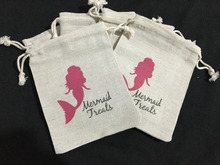 Mermaid Birthday bridal shower Hen party pouches wedding favor gift Muslin bags Bachelorette Hangover recovery Survival kit 2024 - buy cheap