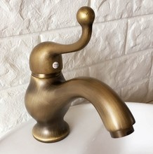 Manija única de latón antiguo para baño, grifo montado en cubierta de un solo orificio, mezclador para lavabo anf394 2024 - compra barato