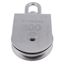 100mm Single Sheave Pulley Block with Swivel Eye 304 Stainless Steel 2024 - buy cheap