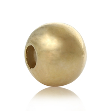 DoreenBeads-Cuentas espaciadoras de cobre para joyería, abalorios redondos de color dorado de alrededor de 2mm( 1/8 ") de diámetro, agujero: aproximadamente 0,5mm, 45 piezas 2024 - compra barato