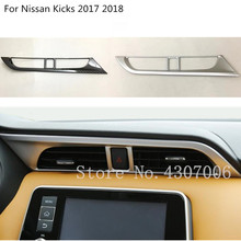 Estilo do corpo do carro interior guarnição meio interruptor de ar condicionado saída ventilação painel 1 pçs para nissan kicks 2017 2018 2019 2024 - compre barato