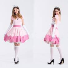 Halloween Adult Apparels Princess Snow White Princess Dress Pink Maid Skirt Costume Masquerade Carnival Show Cosplay Costume 2024 - buy cheap