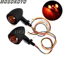 Universal Motorcycle Bullet 12V Turn Signal Light Amber Indicators Brake Light Blinkers For Harley Honda Yamaha Suzuki Custom 2024 - buy cheap