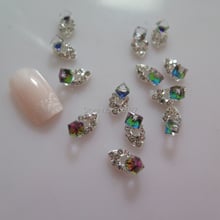 MD-828 10pcs Fancy Crystal Rhinestone Silver Deco Metal Charms Metal Deco Charms Nail Art 2024 - buy cheap